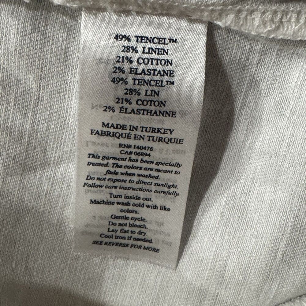 Faherty White Arlie Day Shorts Linen Blend 4" Inseam Size Medium - Picture 8 of 10
